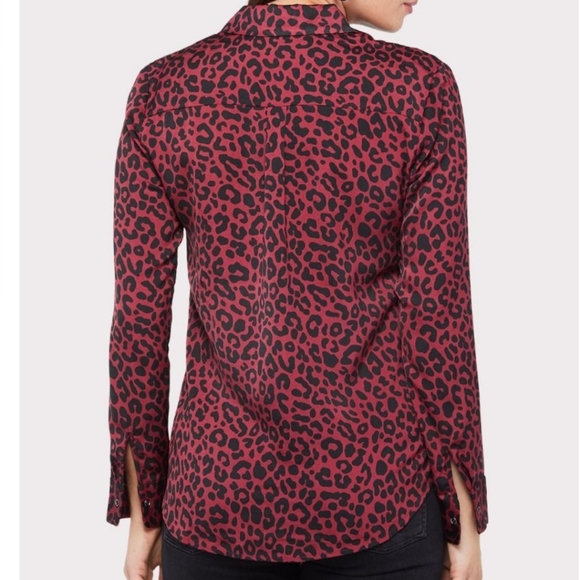 David Lerner Leopard Print Button Down Shirt - Picture 4 of 5